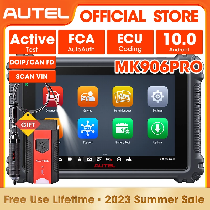 Автомобильный диагностический инструмент Autel MK906PRO двунаправленный сканер CAN FD DOIP поддержка обновленного MK906BT MS906BT