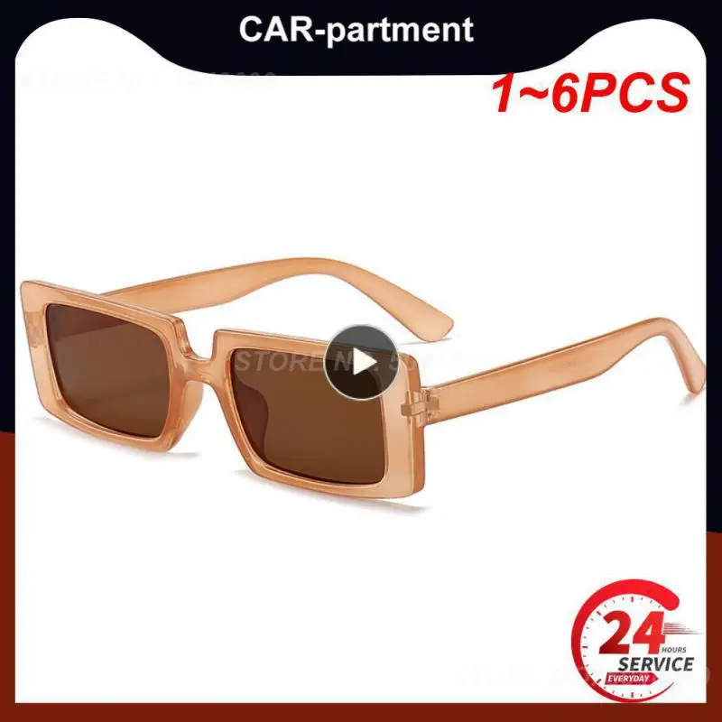 

Женские Винтажные Солнцезащитные очки UV400, большие квадратные очки для вождения, 1-6 шт., модные солнцезащитные очки, новейший дизайн, большая оправа, градиентные оттенки, 2021