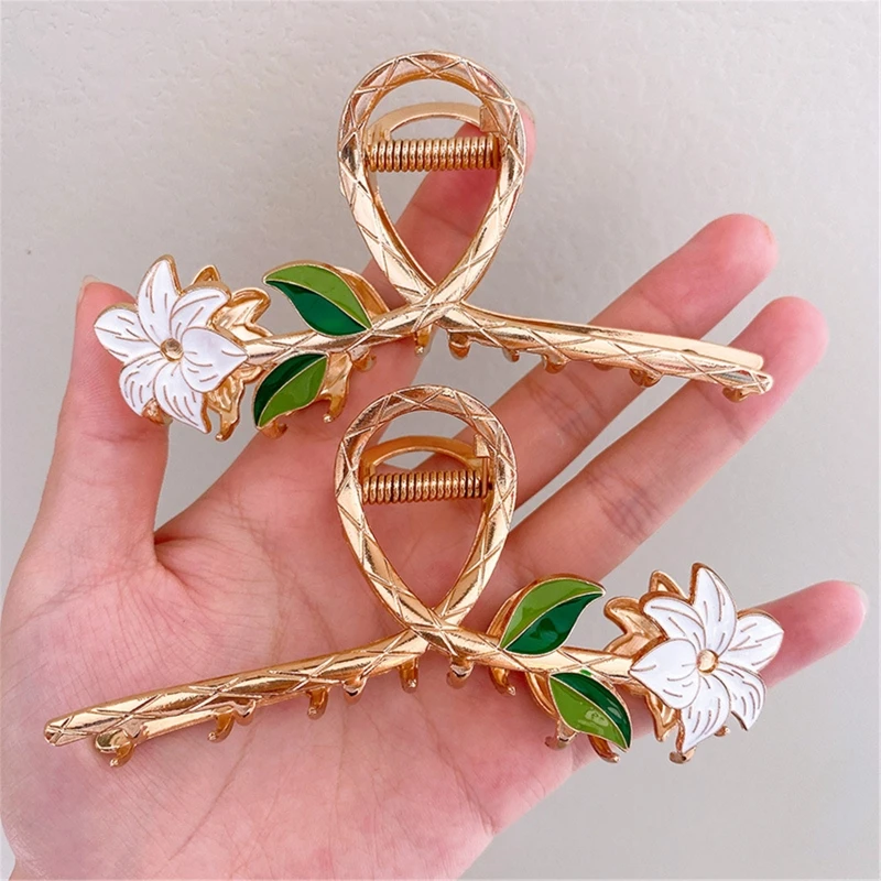 

Flower Hair Claw Clips For Thin Hair Thick Hair Ponytail Claw Clip Hair Claw Clips For Braids Flower Jaw Clips For Hair