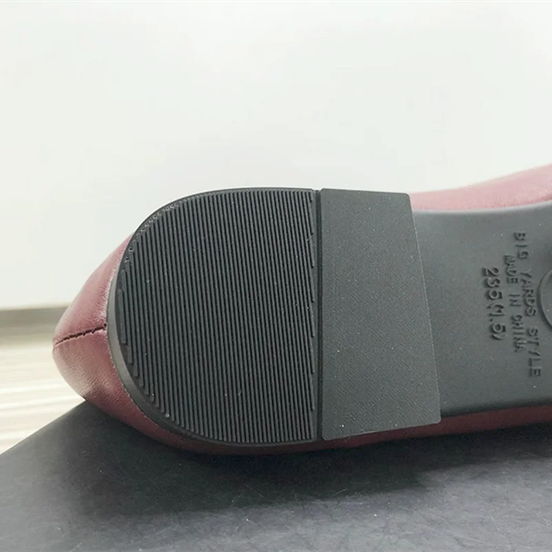 Feminino Pleated Balerinas Cinderella Novelty Flats Pointy Toe Dough Shoes Soft Leather Green Yellow Wide And Narrow Feet 32-48