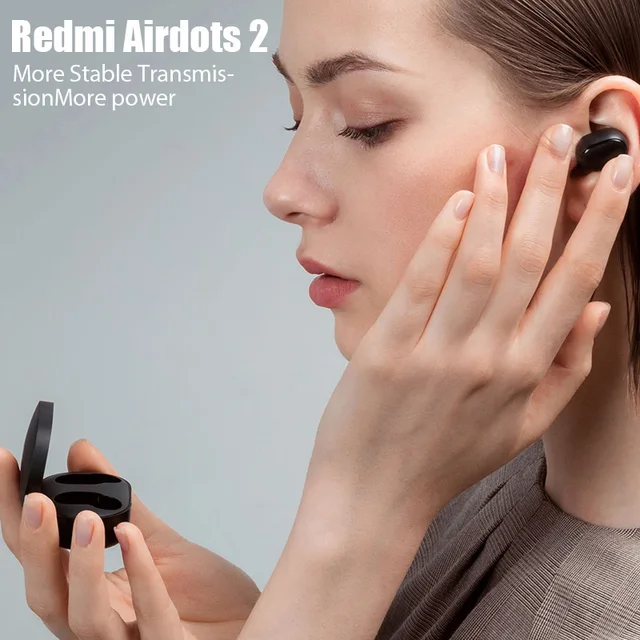 Nuevo Xiaomi Redmi Airdots 2 TWS Auriculares inalámbricos Auriculares Bluetooth Fone con micrófono Auriculares inalámbricos originales Redmi Airdots 2 5