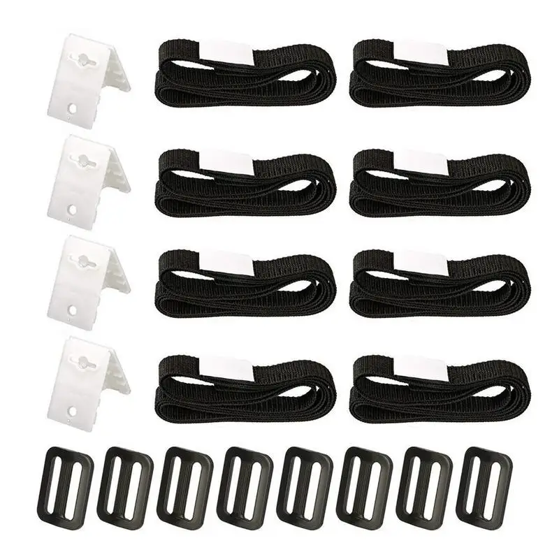 

8 Sets Pool Solar Cover Reel Attachment Kit Blanket Straps + Buckles + Clips for Outdoor Swimming Pool Cover Reel Set Storage Sp