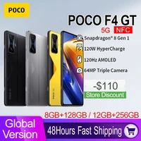 New Global Version POCO F4 GT 5G Smartphone 128GB/256GB Snapdragon 8 Gen 1 NFC 120Hz AMOLED TrueColor Display 120W Hyper Charge
