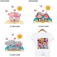 solar watercolor animals patches on clothes iron on transfers for clothing thermoadhesive patches cute teddy bear fusible patch