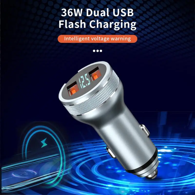 

Автомобильное зарядное устройство с двумя Usb-портами и поддержкой быстрой зарядки, 54 Вт