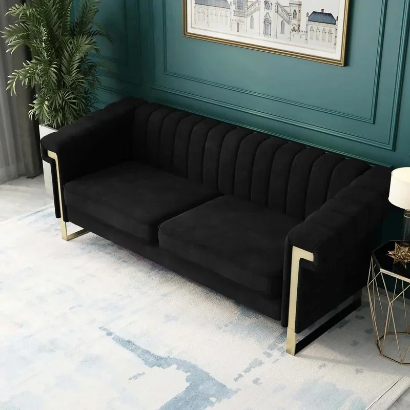 Диван для гостиной комнаты простой бархатный диван двух человек и трех в стиле