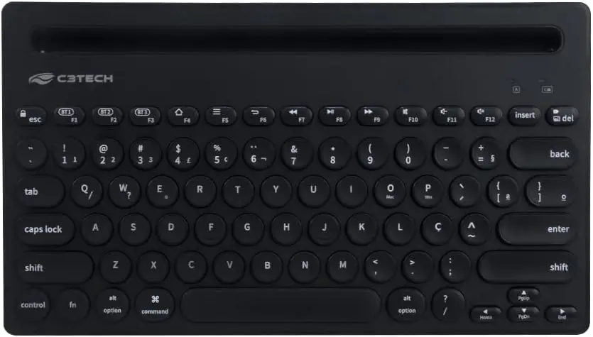 

K-BT200BK sem fio Preto - Conexão bluetooth alterna digitação entre computador tablet e smartphone Funções multimídia