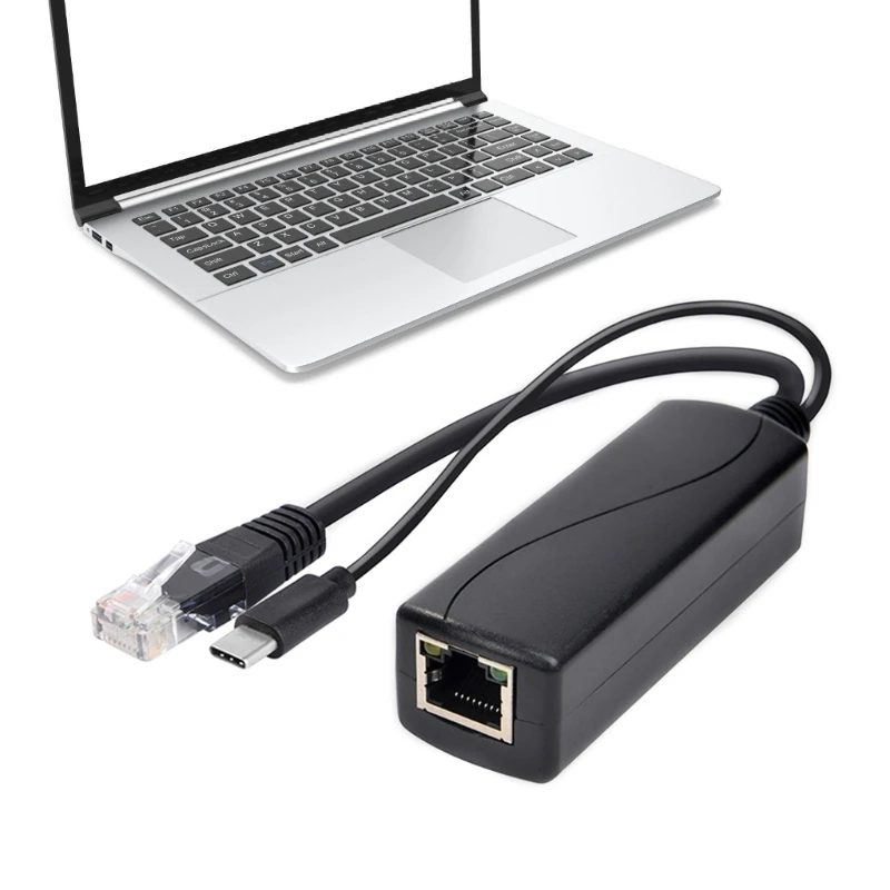 Высокоскоростной адаптер типа C к Gigabit PoE Ethernet преобразователи RJ45 100 Мбит/с