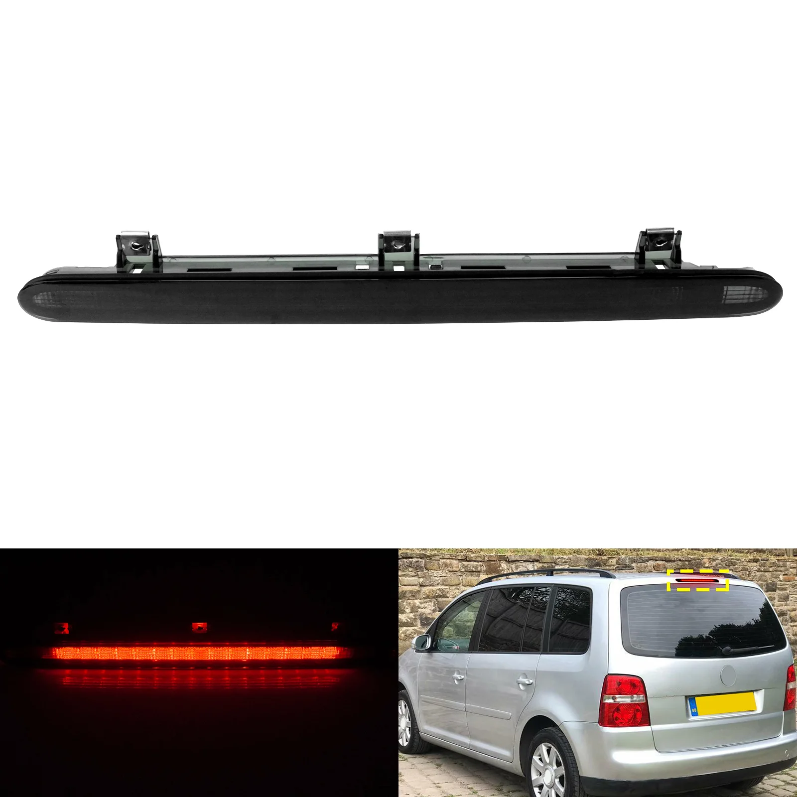 

Светодиодный задний третий стоп-сигнал высокого уровня с черными линзами для VW Touran 1T 2003-2010