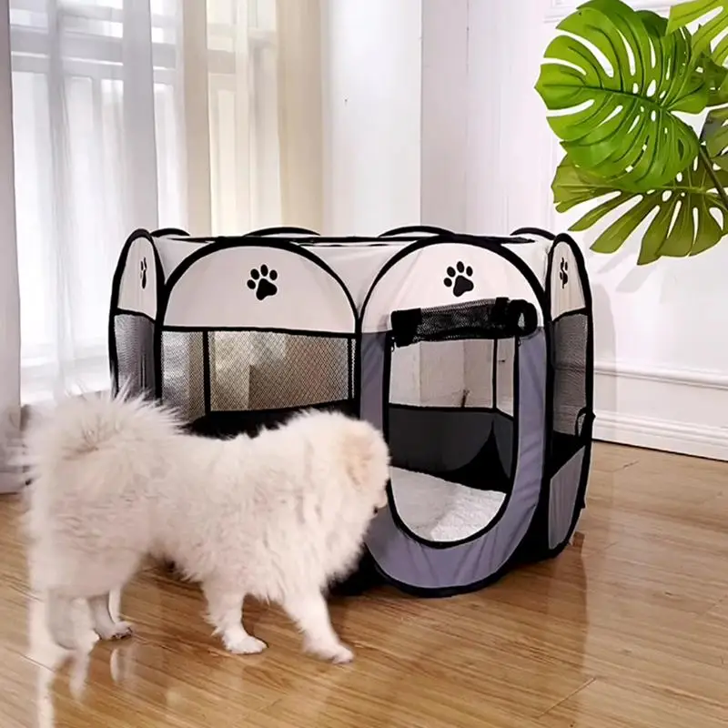 

Идеальная палатка для домашних животных и складная клетка для собак устойчивая к царапинам ткань Оксфорд дом для кошек для ваших друзей очень простая в использовании