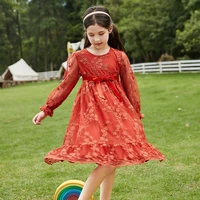 girl dress%c2%a0party evening gown cotton 2022 straight spring autumn cotton flower girl dress vestido robe fille ball gown kids baby