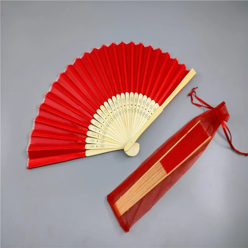 

10/20/40 свадебные подарки, шелковые вееры, подарки для гостей, ткань, свадебные подарки, белый складной элегантный Шелковый Ручной Веер с подарками