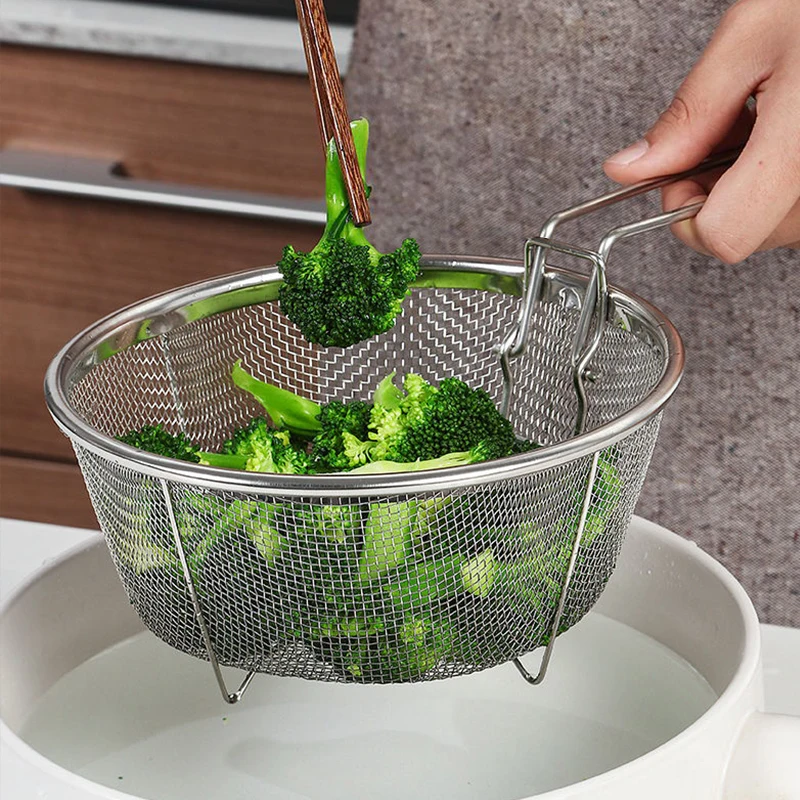 

Obelix Stainless Steel Foldable Mesh Oil Strainer Multi-Functional Filter Spoon Fried Net Oil Skimmer Baking Tools Accessories