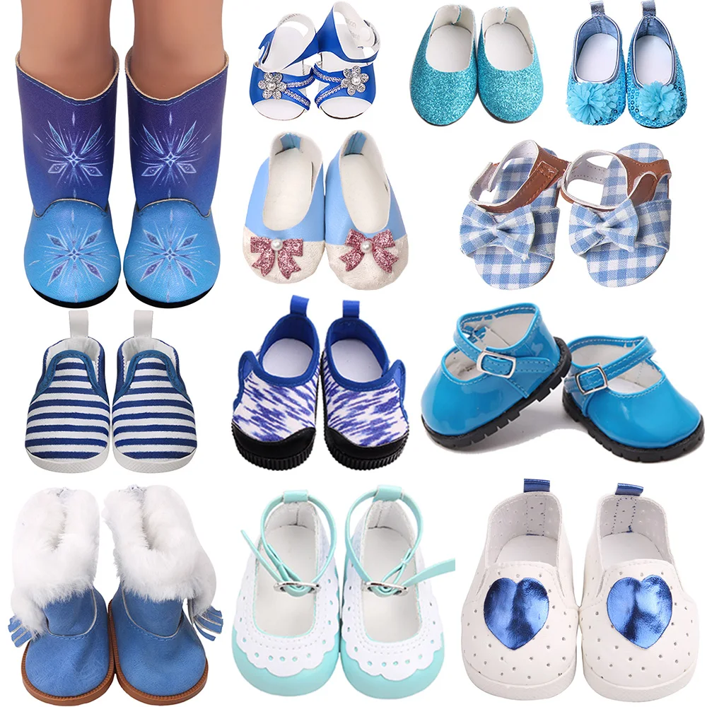 

Плюшевые аксессуары для одежды, 7 см, кавайная синяя серия, обувь принцессы из ПУ, кроссовки и кукла для девочки, русская игрушка «сделай сам», подарок