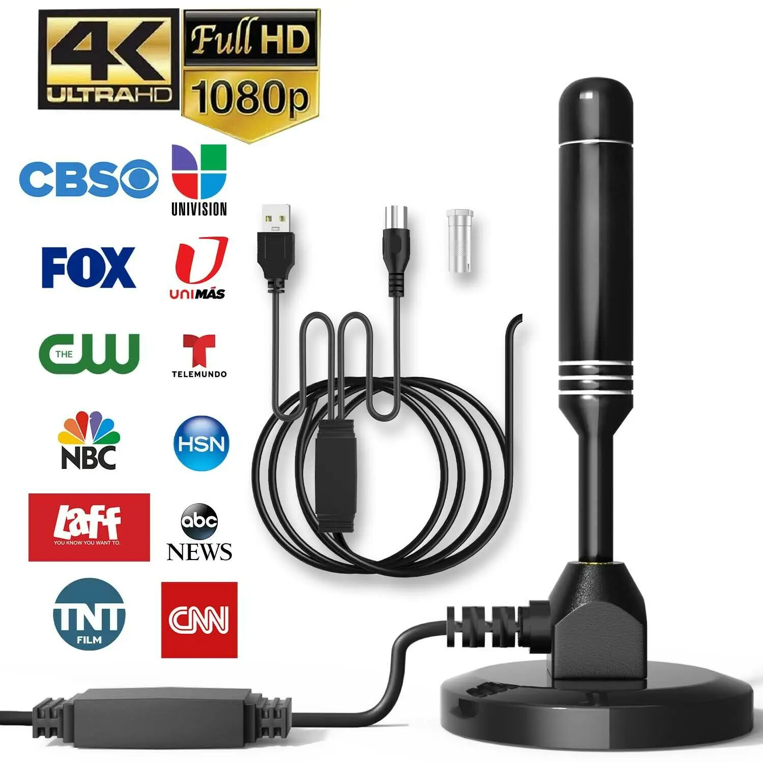 2022 HD TV Antenna Indoor Outdoor Aerial Set 5000 Miles Amplified Digital Antenna for tv Receiver DVB-T2 VHF/UHF w/Magnetic Base
