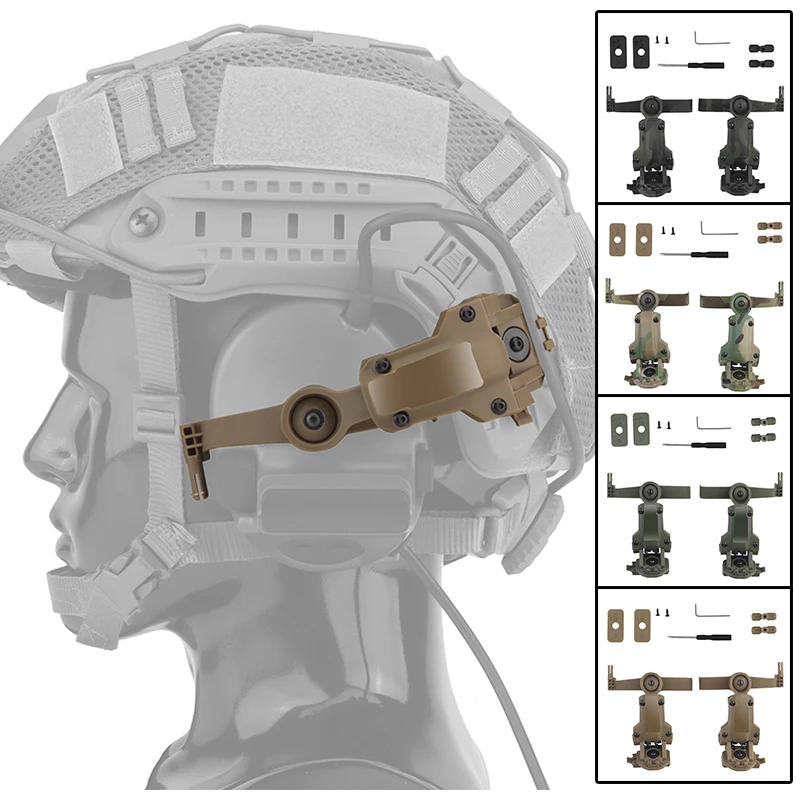 

Tactical Headset Rail Adapter Hunting Airsoft Accessories Shooting Helmet Mount Adapters ARC Wendy M-LOK Rail Headphone Bracket