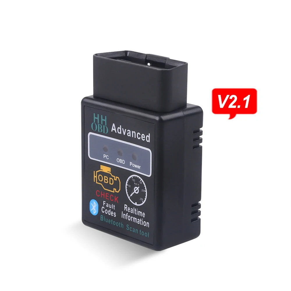 

Диагностический сканер HH OBD2 ELM327 V2.1, инструмент для диагностики автомобиля, с поддержкой Bluetooth, для Android