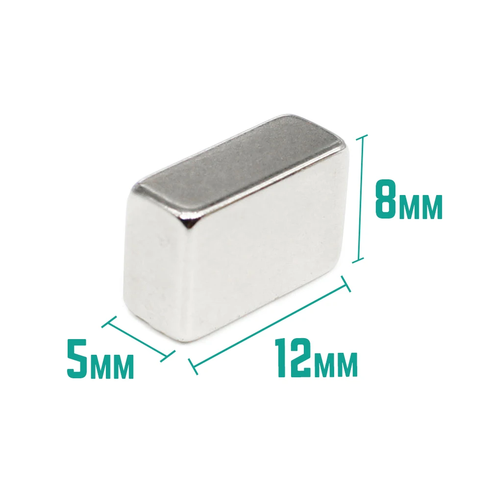 

5/10/20/50/100/150PCS 12x8x5mm Quadrate Strong Powerful Magnets Block 12*8*5 mm N35 Rectangular Permanent Neodymium Magnets