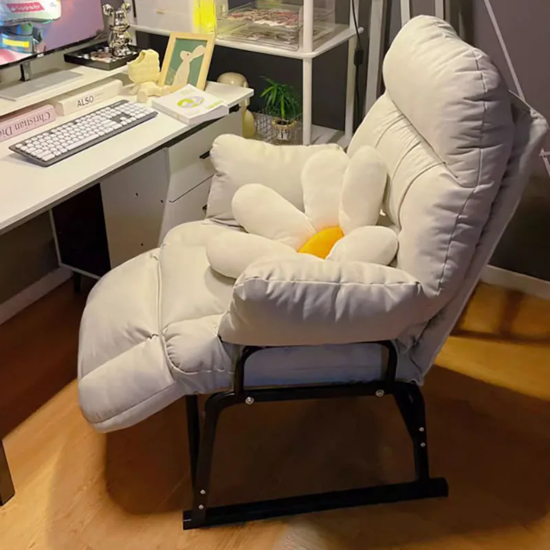 

Удобное эргономичное кресло с подушкой на спине для домашнего кабинета, кресло с откидывающейся спинкой для ног, портативная мебель для офиса