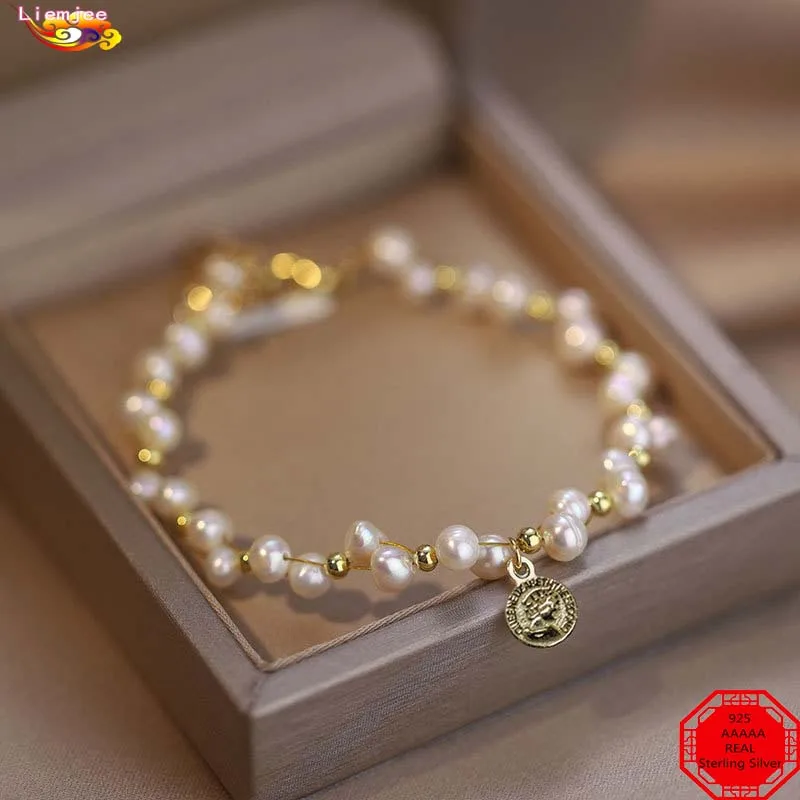 

Женский браслет из серебра 925 пробы с жемчугом