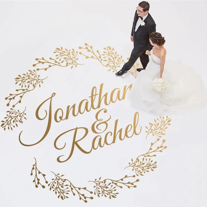 Свадебный женский венок в виде оливковой ветки с именем на заказ наклейка