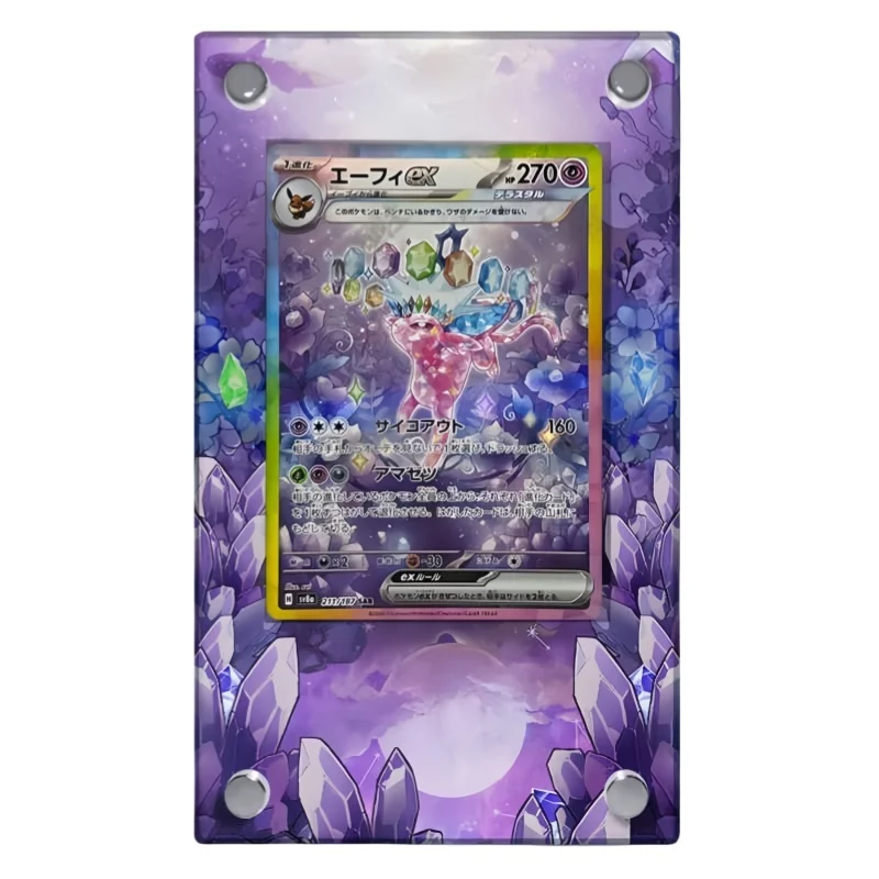 Фото Pokemon Sylveon Card Brick Eevee Espeon Umbreon Glaceon Jolteon Diy Акриловые фигурки героев Аниме Игровая коллекция Стойка для выставки товаров №5