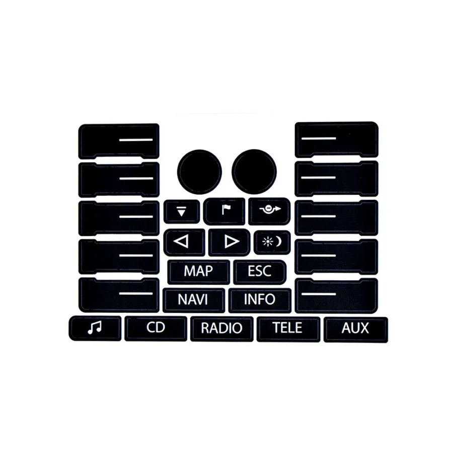 

Car Center Console Buttons Switch Decal Worn Button Replacement Auto Car Stickers Decal for Volkswagen Touareg 2004-2009