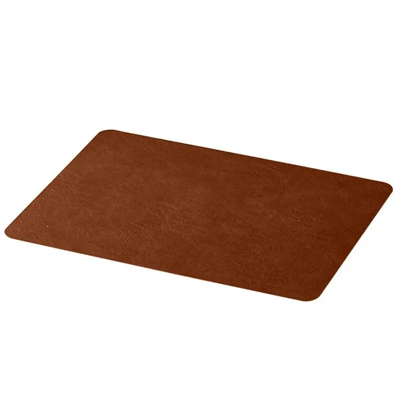 

Faux Leather Placemats Placemats Waterproof Wipeable Heat Resistant Rectangle Placemats Faux Leather Non Slip Table Mats For
