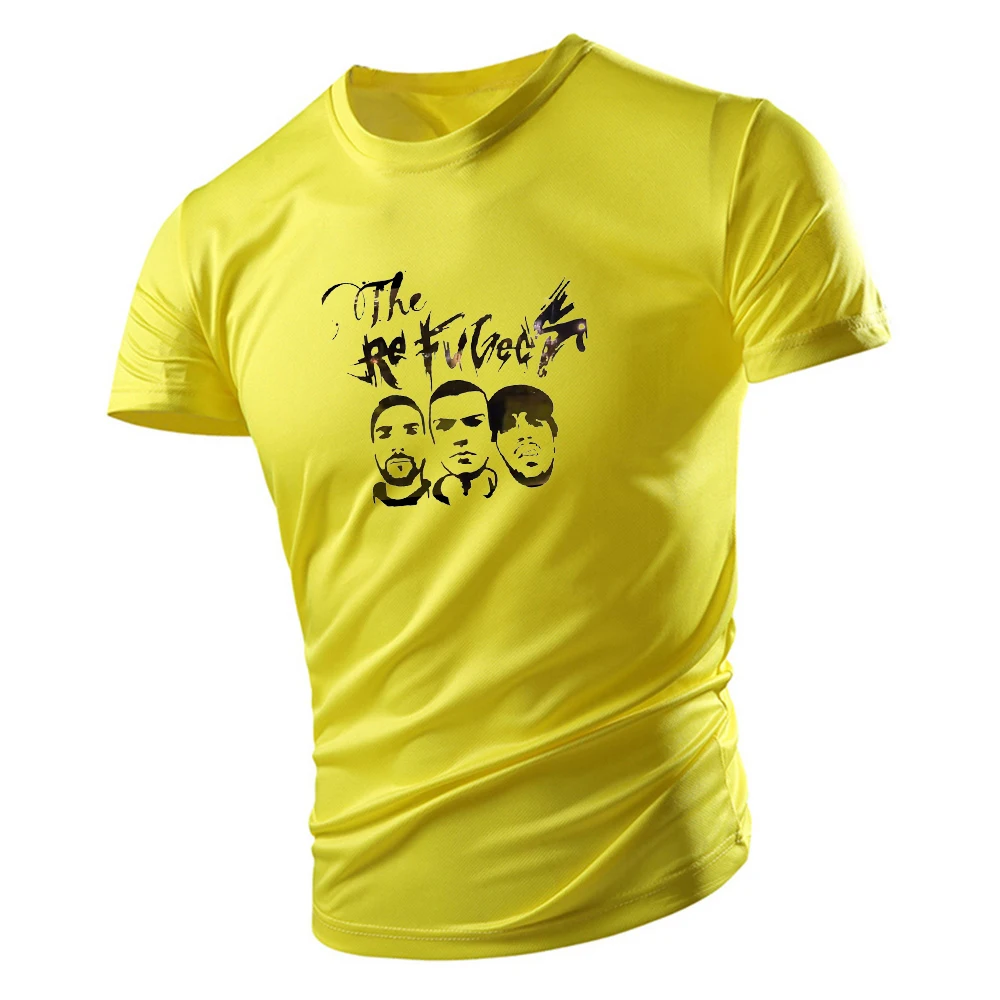 

Fugees Band 2D Printed T-Shirt Men'S Four Seasons Large Comfortable Round Neck Short Sleeve Women'S Multi-Color Outdoor
