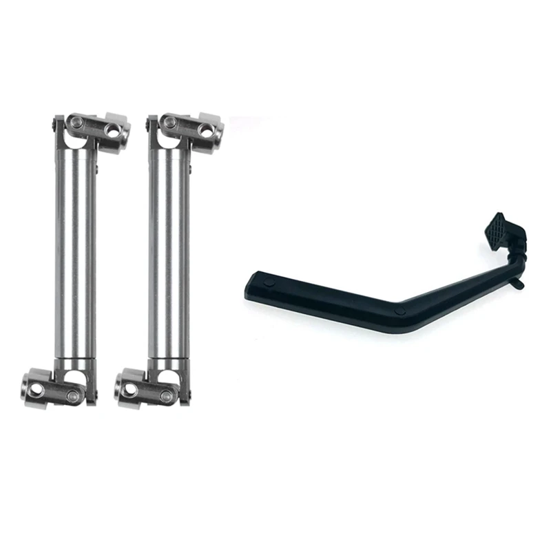 

2Pcs Titanium Color Universal Aluminium Scx0016 Drive Shaft With 1/10 RC Crawler Black Nylon Safari Snorkel