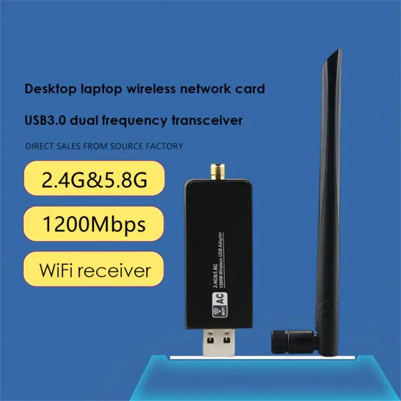 

Wireless AC1200 Dual Band 1200Mbps USB Wifi Adapter Dongle RTL8812AU 802.11ac Wi-fi USB 3.0 Antenna Card For Desktop PC Laptop