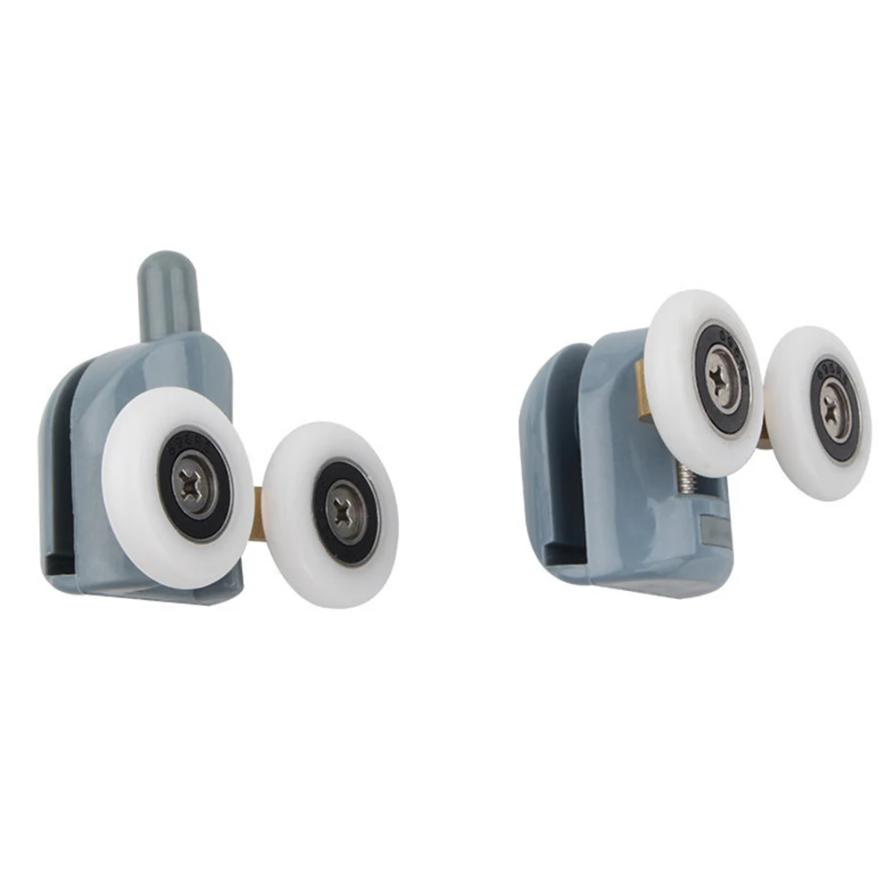 

4Pcs Shower Door Rollers Kit Replacement Shower Screen Door Rollers Zinc Alloy Runners Wheels 2 Up + 2 Down Bathroom Accessories