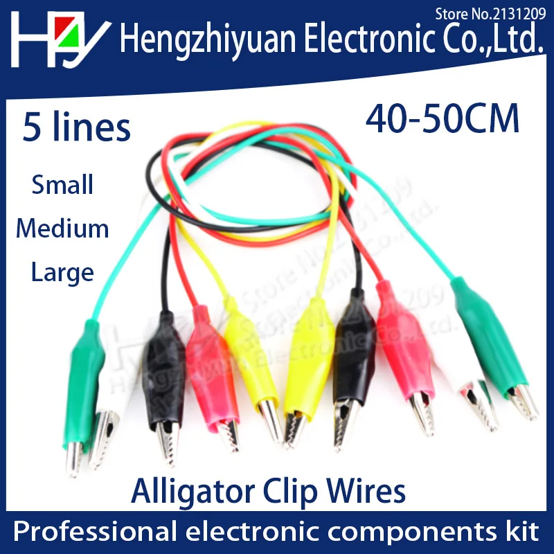 

Double heads Alligator Clips Electrical DIY Test Leads Alligator Double-ended Crocodile Clips Roach Clip Test Jumper Wire P-wire