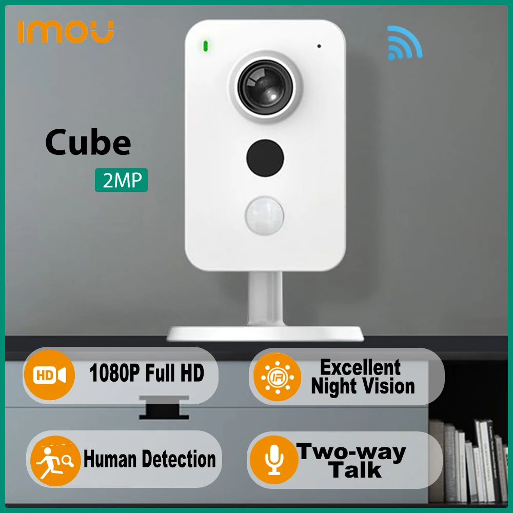 

Dahua Imou 2MP Mini Cube WiFi IP Camera Two-way Video Talk Wireless Baby Monitor PIR Human And Sound Detection Smart Home CCTV
