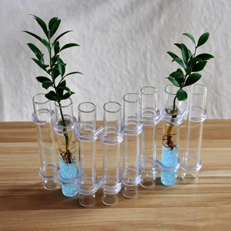 

Hinged Flower Vase With Hook And Brush Transparent Flower Vase Rectangular Glass Vase Home Decoration Test Tube And Plant Vase