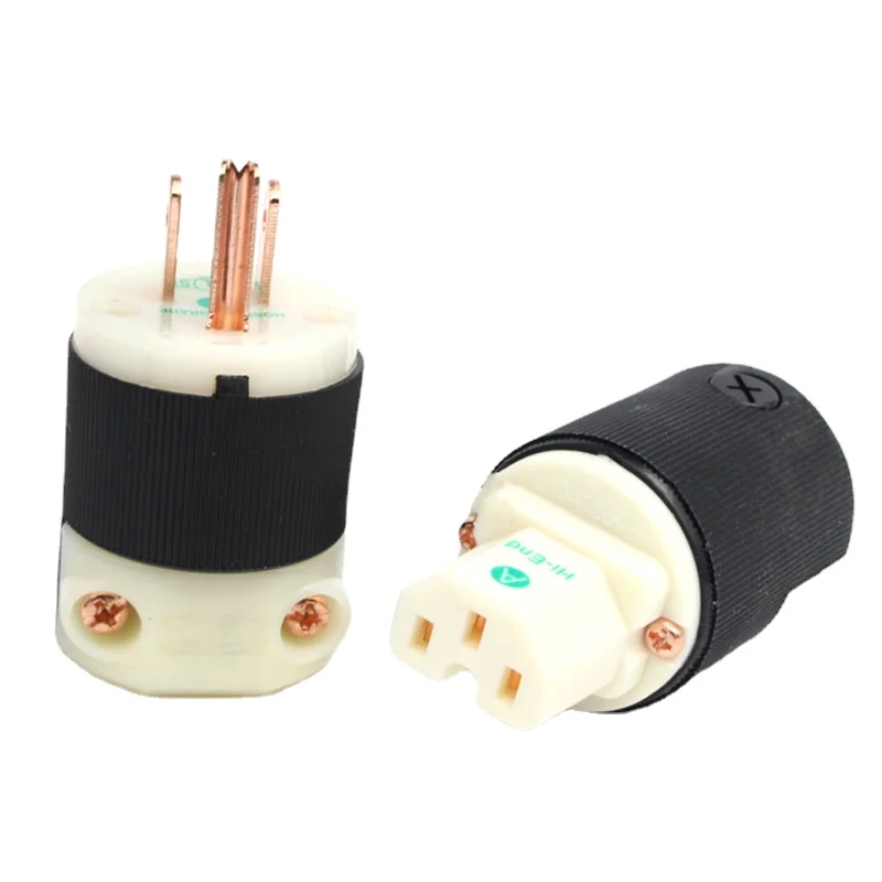 Hubbell HBL8215G с покрытием из чистой меди HiFi аудиоразъем питания переменного тока
