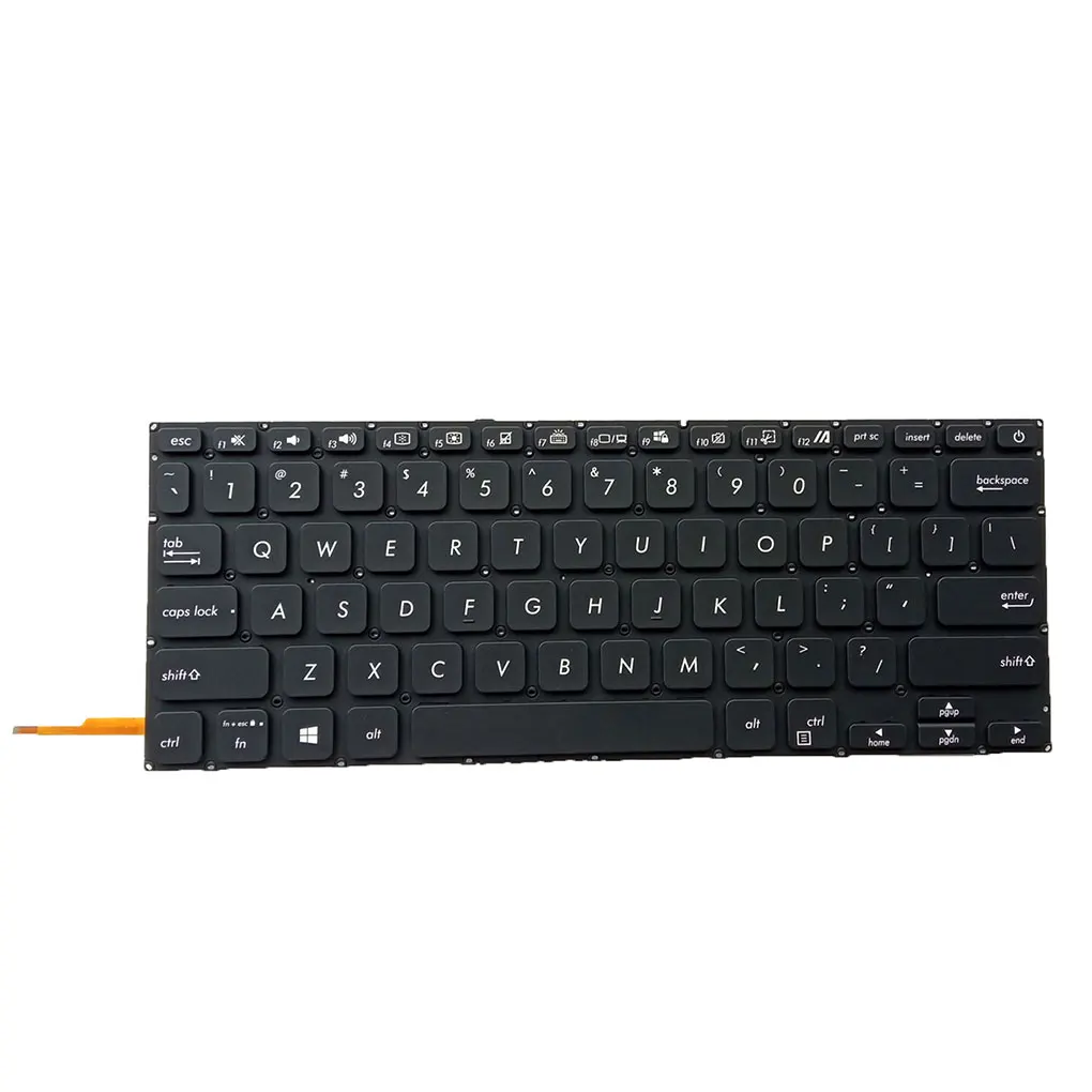 

Клавиатура для ноутбука с плавным вводом черная подсветка аксессуары для ПК Пыленепроницаемая клавиатура Замена для Asus Vivobook X415