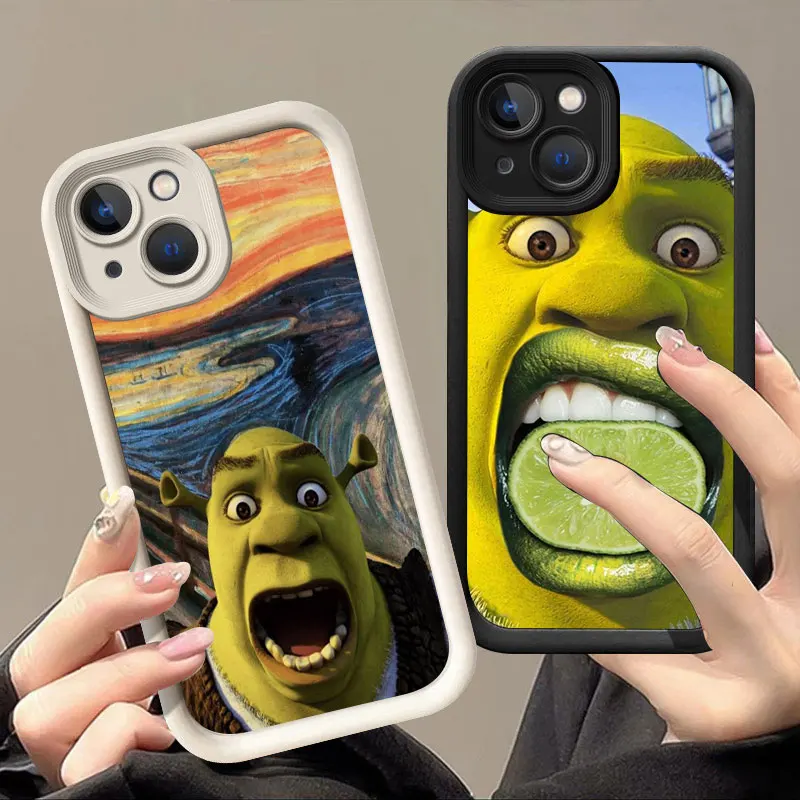Мягкий силиконовый чехол для телефона Funny S-ShrekS Apple iPhone 12 13 Mini 11 14 15 16 Pro Max 7 8 Plus