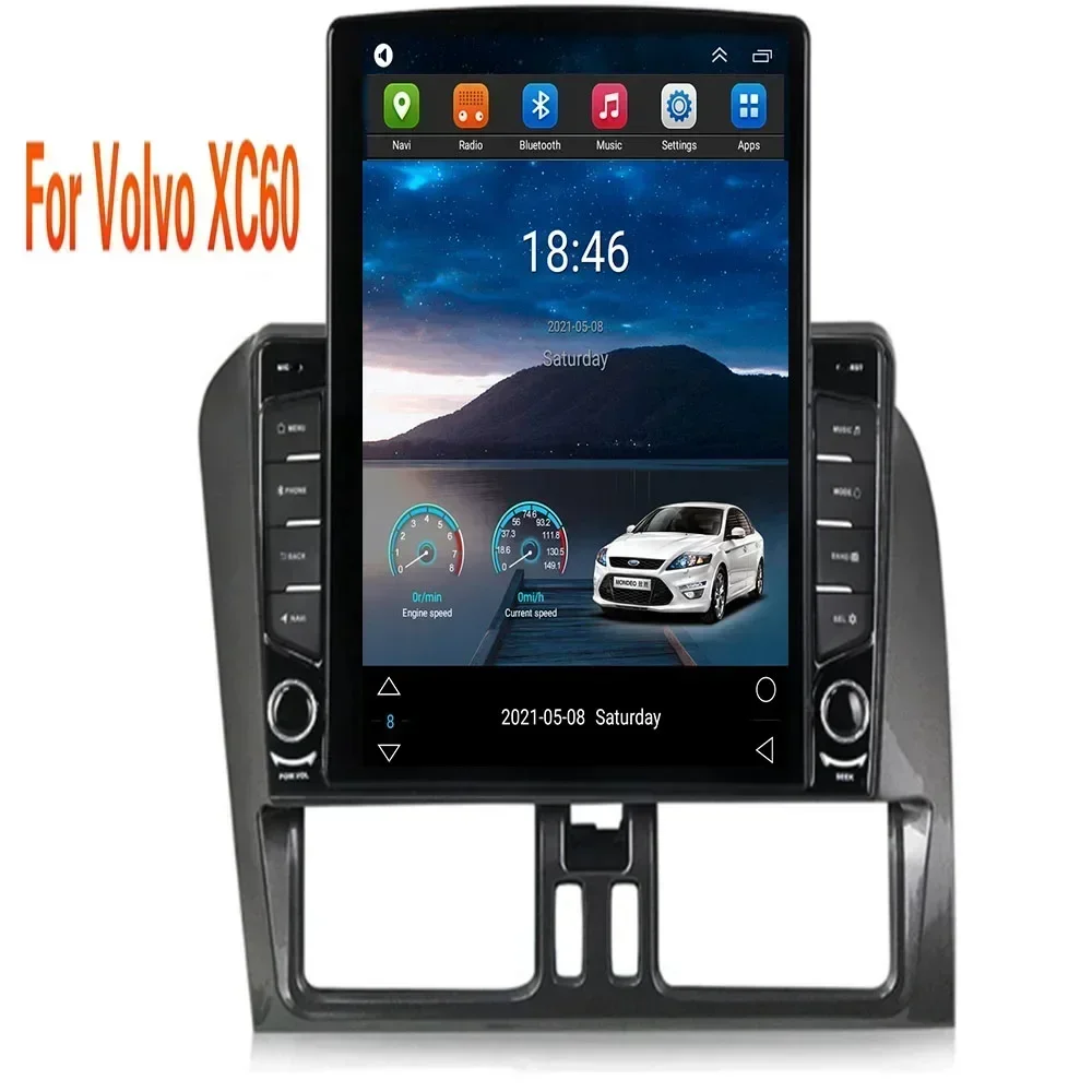 9 7-дюймовый автомобильный радиоприемник Tesla Style Android 13.0 Automotivo для Volvo XC60 2009-2013