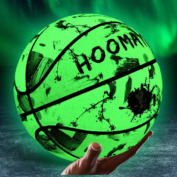Glow In Dark Basketball Ball Size 7 PU Luminous Reflective Basketball Attract Birthday Gift Present Glowing Basketball Ball