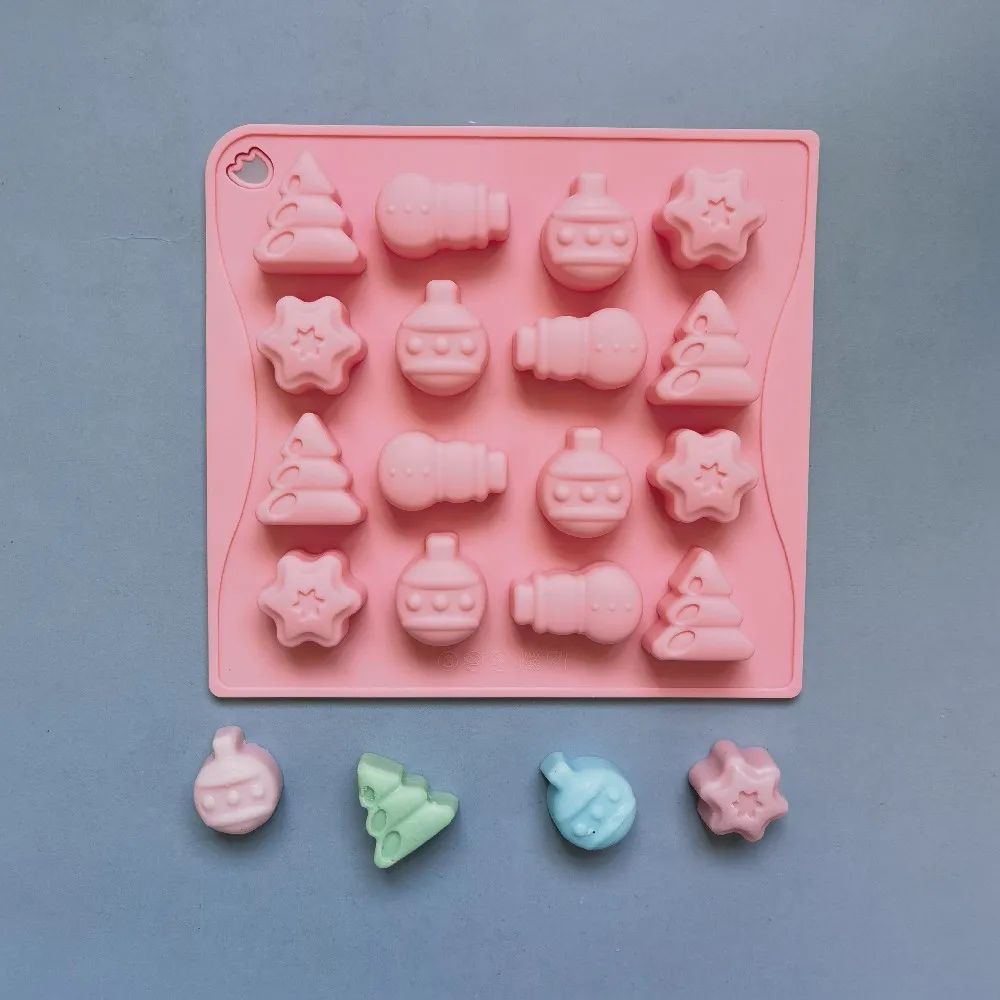 

Christmas Silicone Chocolate Mold Cake Biscuit Candy Mould 3D DIY Snowman Tree Kitchen Handmade Baking Tools Accessories