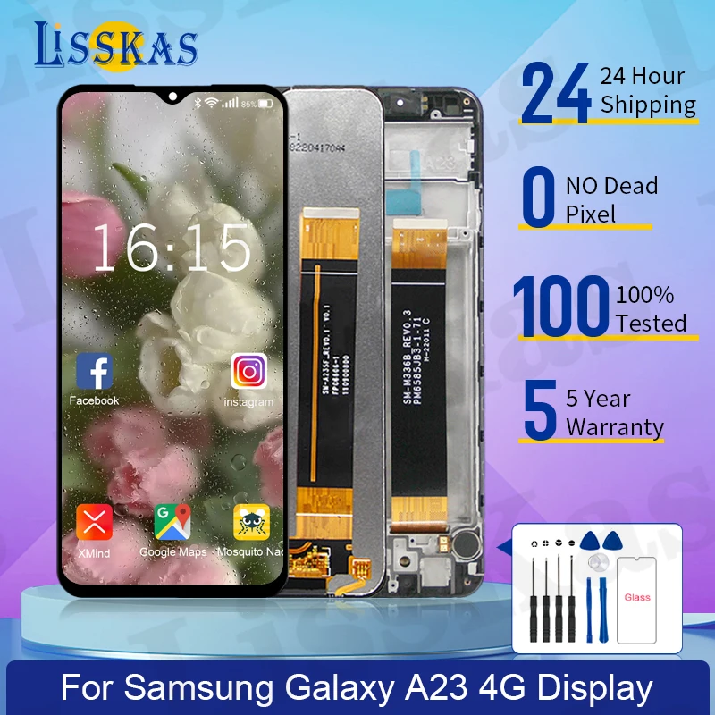 

6.6" Original Display For Samsung Galaxy A23 4G A235F A235M A235M LCD Touch Screen Digitizer Assembly Replace