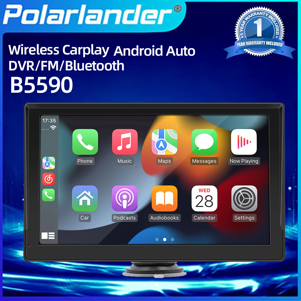 

Автомобильный мультимедийный плеер MirrorLink Bluetooth 9 "дисплей Поддержка DVR беспроводной Carplay/Android авто FM AUX для BMW Honda Универсальный