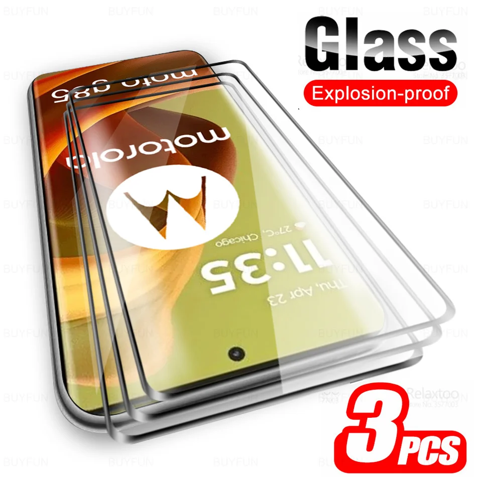 3 шт. изогнутое защитное стекло для Motorola Moto G85 закаленное Rola MotoG85 G 85 85G 5G XT2427-3