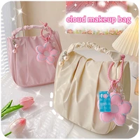 korean fashion cosmetic bag handbag women girl makeup wash bag waterproof portable hook kawaii travel cloud cosmetic storage bag