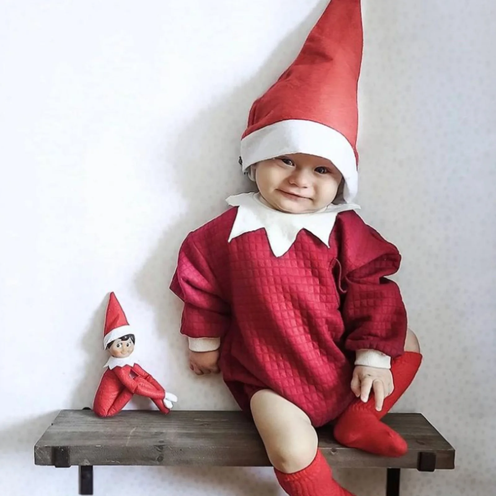 

Рождественские Комбинезоны для маленьких девочек и мальчиков, одежда для новорожденных с круглым вырезом, комбинезон, наряды, детская одеж...