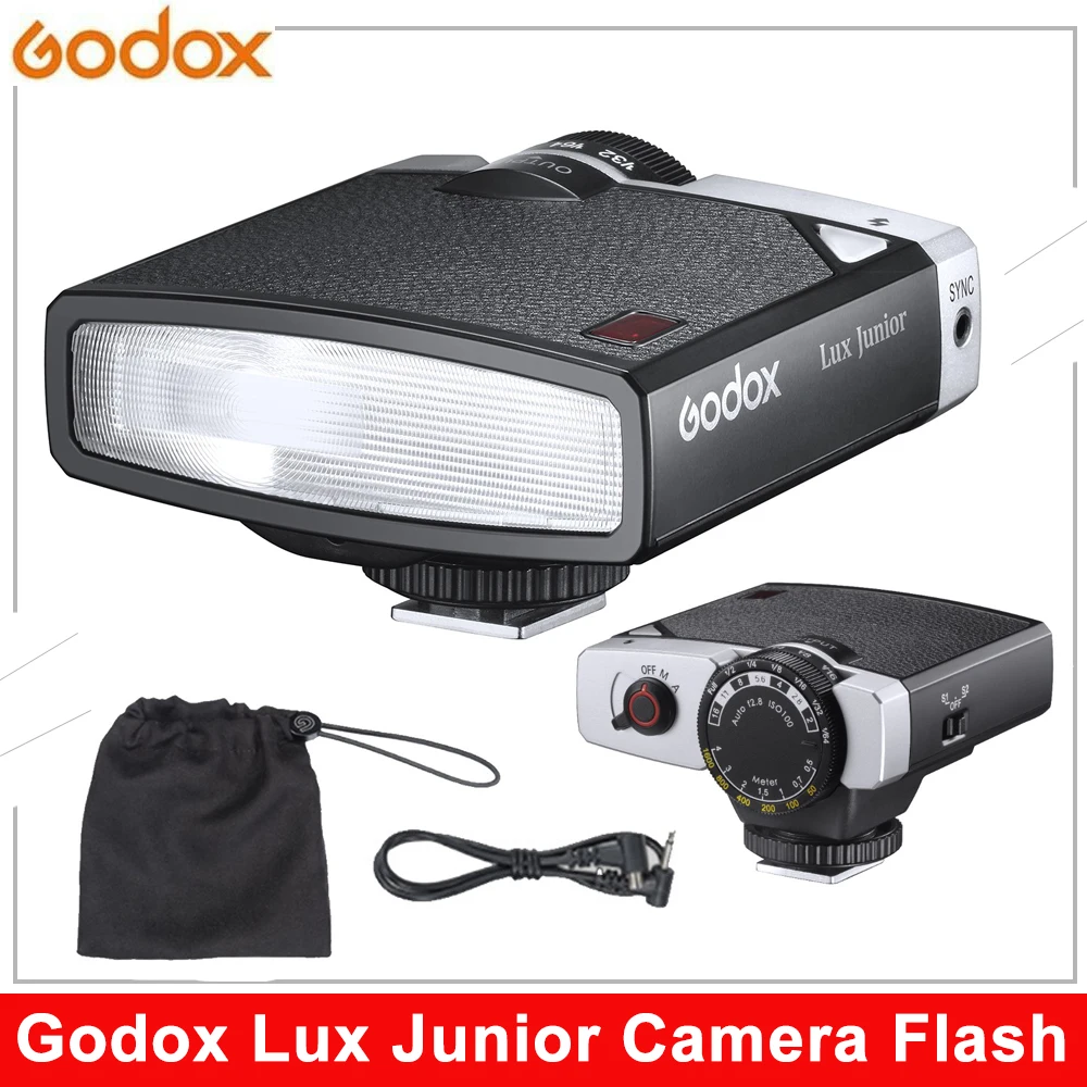 Enlarge Godox Lux Junior Camera Flash GN12 6000K±200K 7 Levels Flash Speedlite Trigger for Fujifilm, Canon, Nikon, Olympus, Sony Camera