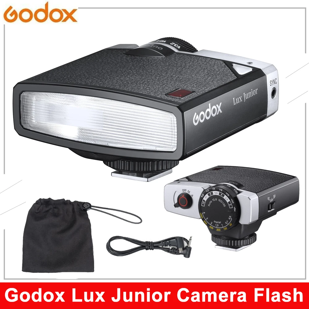 Godox Lux Junior Camera Flash GN12 6000K ± 200K 7 уровней Speedlite Trigger для камеры Fujifilm Canon Nikon Olympus Sony |