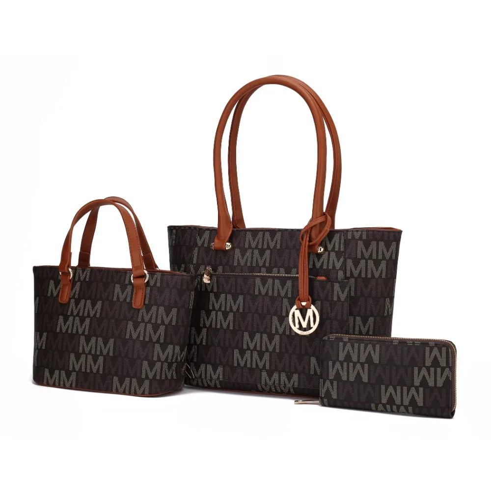 

By Mia K. Lady M Signature Tote Sets - Brown Women's Bag 2023 Trend Hand Bags for Women 2023 New Handbag Woman Purse Handbags