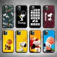 cartoon snoopy phone case for iphone 13 12 11 pro max mini xs max 8 7 6 6s plus x 5s se 2020 xr cover